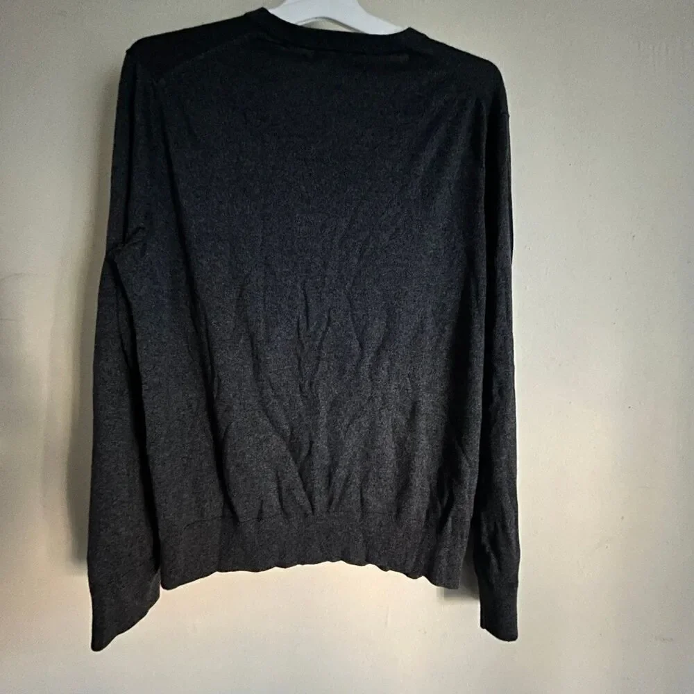 Banana Republic Mens V-Neck Pullover knit Sweater Silk Cashmere Luxury